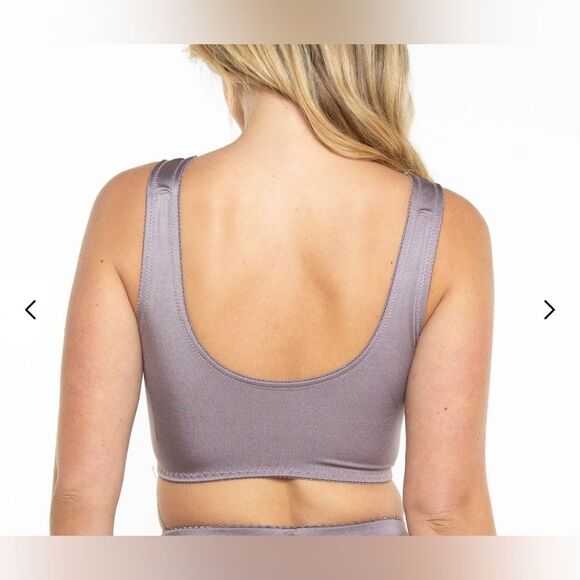 Rhonda shear womens plus size Lace Trim bra 2x greyish lavender NWOT - Picture 2 of 10